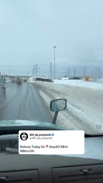 Transport Rollover In Milton Ontario