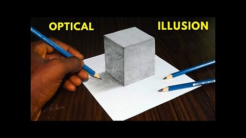 How to Draw 3D CUBE - Optical Illusion - Trick Art!. | PSN Experiment