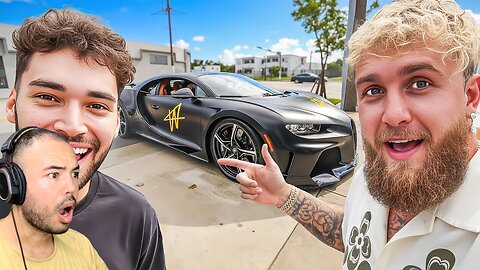 Kalkazian reacts Adin Live | Jake Paul SURPRISED Me With a BUGATTI!