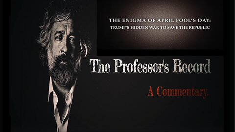 Trump’s Hidden War to Save the Republic - The Enigma of April Fool’s Day - Professor's Record 10 5 2025