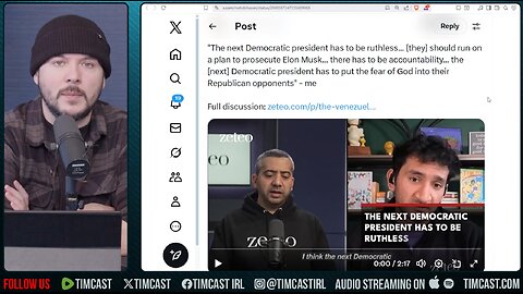 Liberal Says ARREST ELON MUSK, Calls On Democrats To ARREST And Put Fear Of God Into GOP | Tim Pool