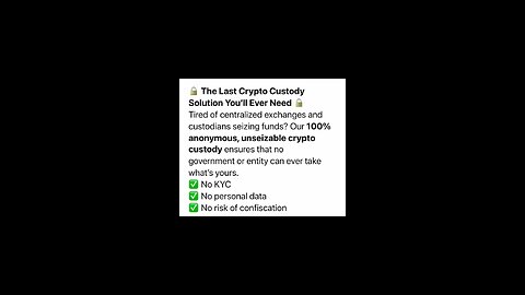 The Anonymous, Unseizable & Unfreezable BTC & Crypto Storage Solution