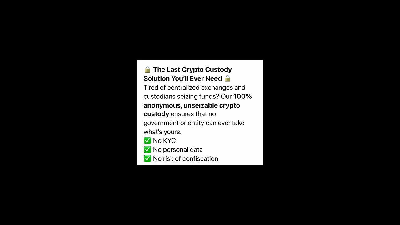 The Anonymous, Unseizable & Unfreezable BTC & Crypto Storage Solution