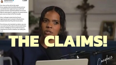 Candace Owen's Goes Into Hiding After Revealing A**assination Claims France Is Coming After HER!?