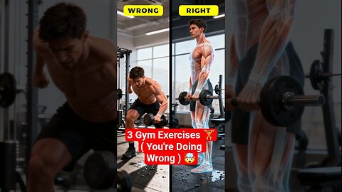 3 Gym Exercises You’re Doing WRONG! 😱🏋️ | Fix Your Form & Get Better Results #Shorts #FitnessTips