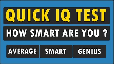 IQ Test For Genius Only - How Smart Are You? | PSN Experiment