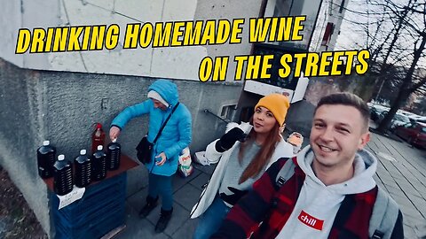 Drinking Homemade Wine at a Local Marketplace in Sofia, Bulgaria 🇧🇬