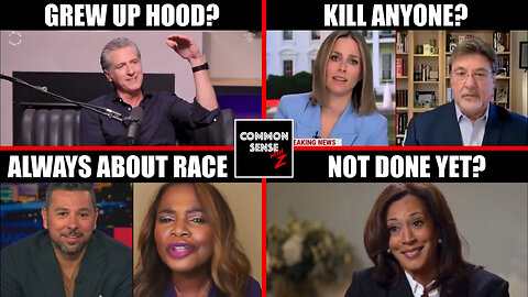 Newsom's Rap Persona, Trump's Military Threat, Biden Aide's Plays Race Card, Kamala Not Done Yet