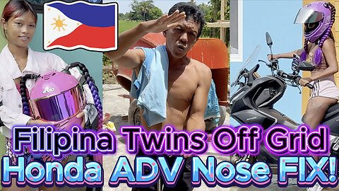 Honda ADV Nose Disassembly & Accident Repair. House Build Update! OFF GRID ISLAND PHILIPPINES LIVING