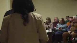 Someone just sprayed Ilhan Omar at a townhall meeting with an unknown liquid.