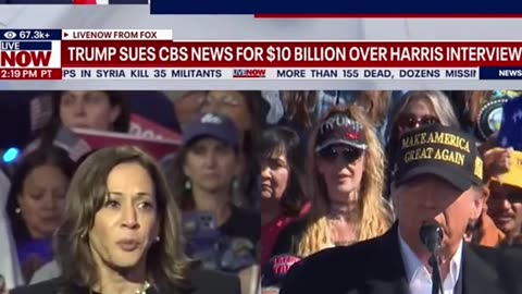 Trump sues CBS News over Kamala Harris Interview