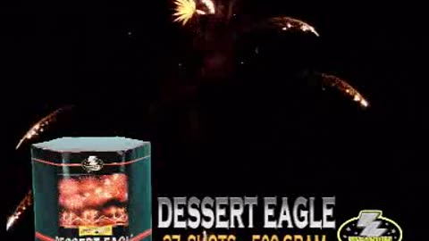 Titanium - Dessert Eagle - 500 GRAM CAKE - 37 Shots Vuurwerk Cake