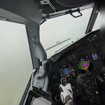 Boeing 737 shows the exact moment a pilot executes a zero-visibility landing
