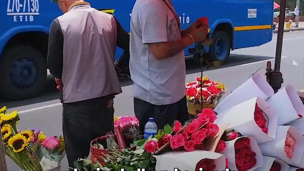 ¿Cómo es el día a día de un vendedor de flores en Colombia?