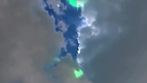 Wierd lights behind the clouds Montana, USA