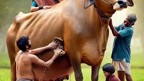 Huge cow fell into well saved by heroic rescue team #humanity #cow #rescueanimals