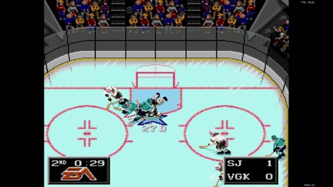 NHL '94 Franchise Mode 1991 Regular Season G62 - Len the Lengend (SJ) at NewJerseyKiller (VGK)