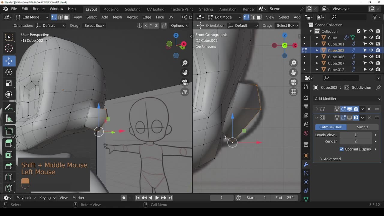 Personaje simple - cabeza
