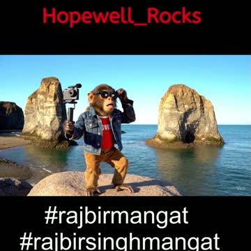 Monkey_Vlogging_at_Hopewell_Rocks