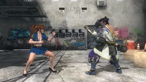 Dead or Alive 5 Last Round: Kasumi (costume 34) vs Rig