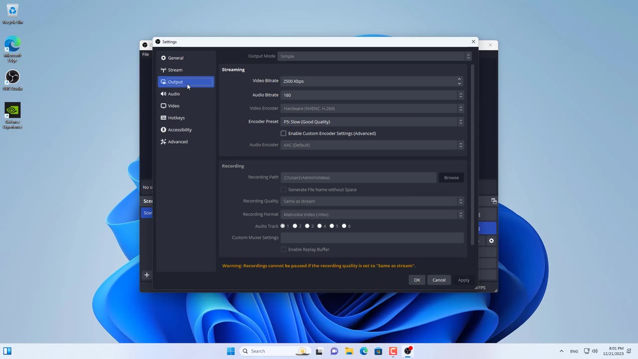 How to fix NVENC OBS Studio