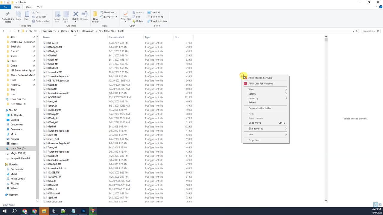 Extract Font Rar