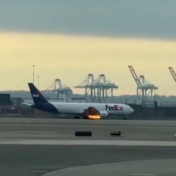 Fex Ex Flight has emergency landing, engine fire due to bird strike