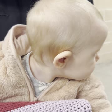 Baby Kayla just vibing in her wagon 🥰