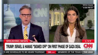 Kaitlan Collins Corrects Jake Tapper After He Downplays Trump’s Israel-Hamas Deal