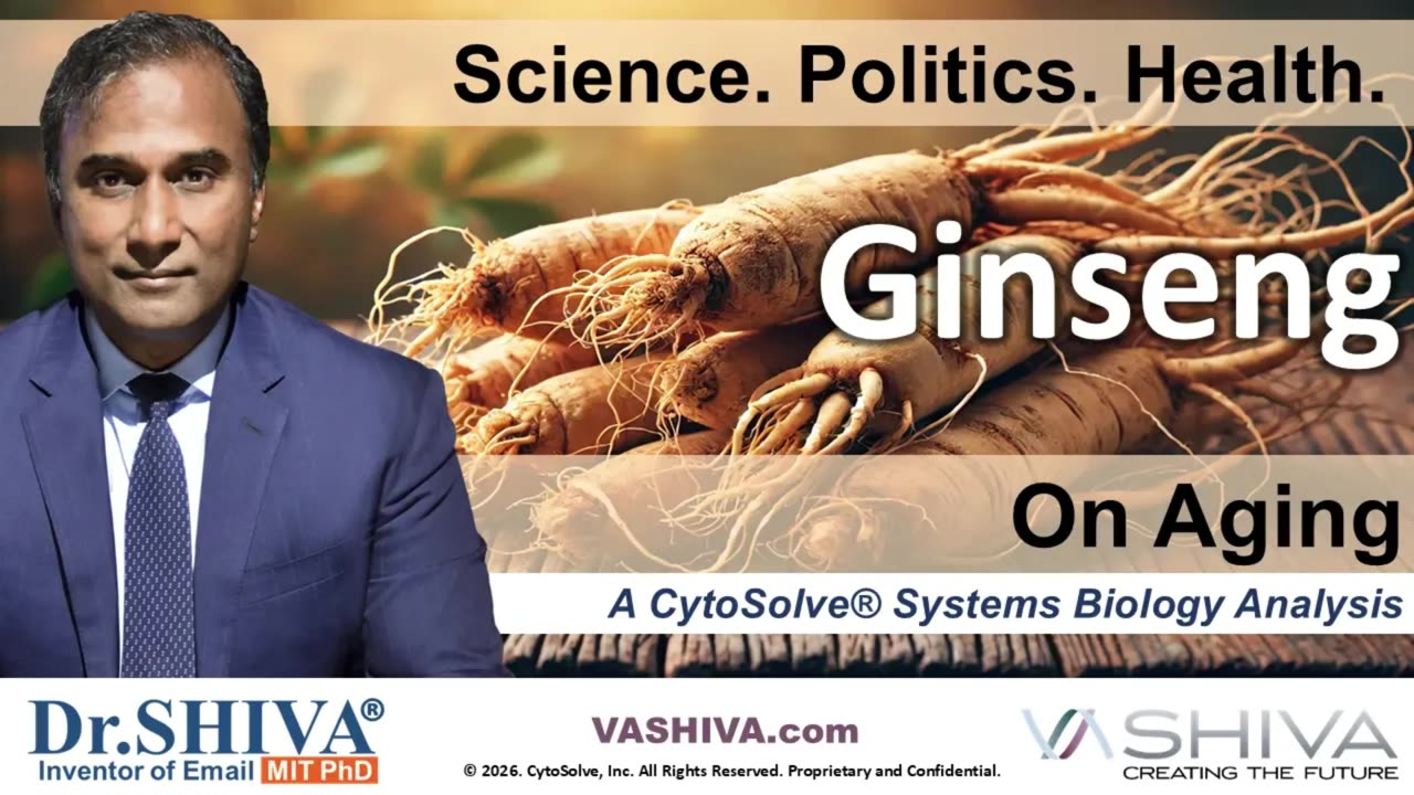Dr.SHIVA® LIVE: Ginseng on Aging @CytoSolve® Systems Analysis