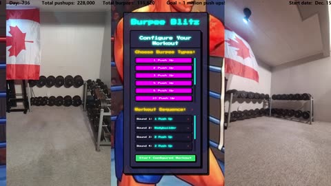 Everyday 450 push ups and 180 Burpees!