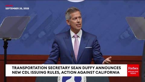 BREAKING: Sec Sean Duffy Announces New CDL Rules 'Effective Immediately'