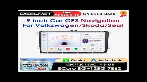 9inch Android12 Car Radio Player GPS Navi For VW Seat POLO GOLF Review