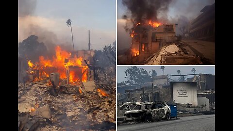 California Live !! wildfires' destruction in Los Angeles area captured in videos