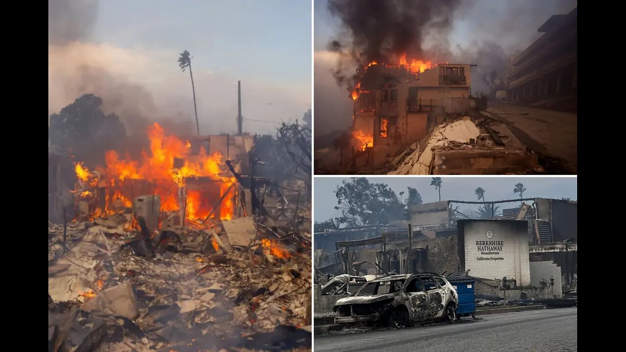 California Live !! wildfires' destruction in Los Angeles area captured in videos