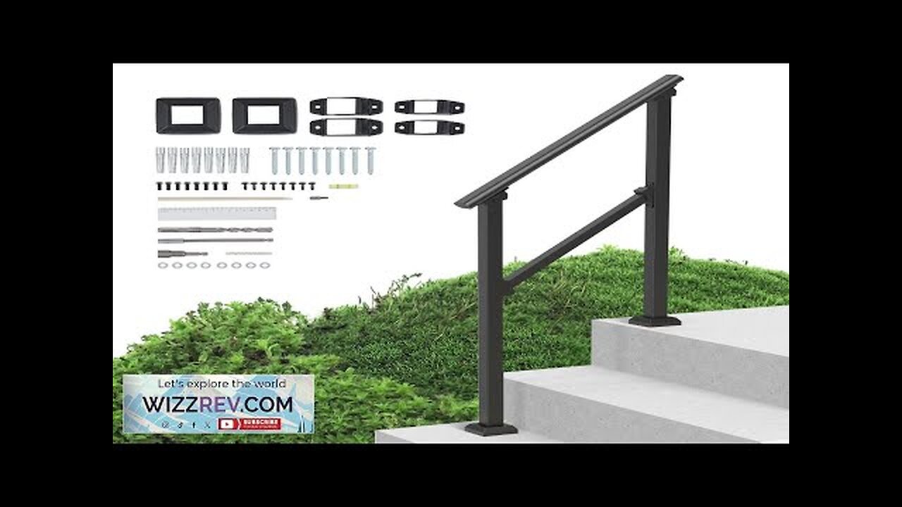 VEVOR 2-3 Handrails for Outdoor for Seniors Porch Deck Black Square Tube Review