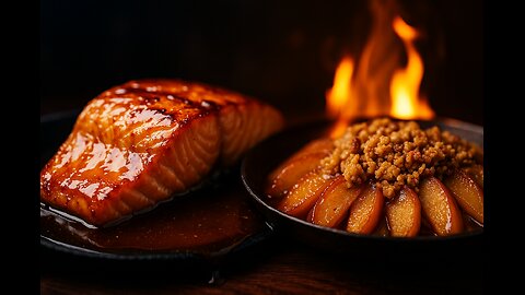 Caramel Glazed Salmon + Apple Ember Delight | FlavorVille Faith Series