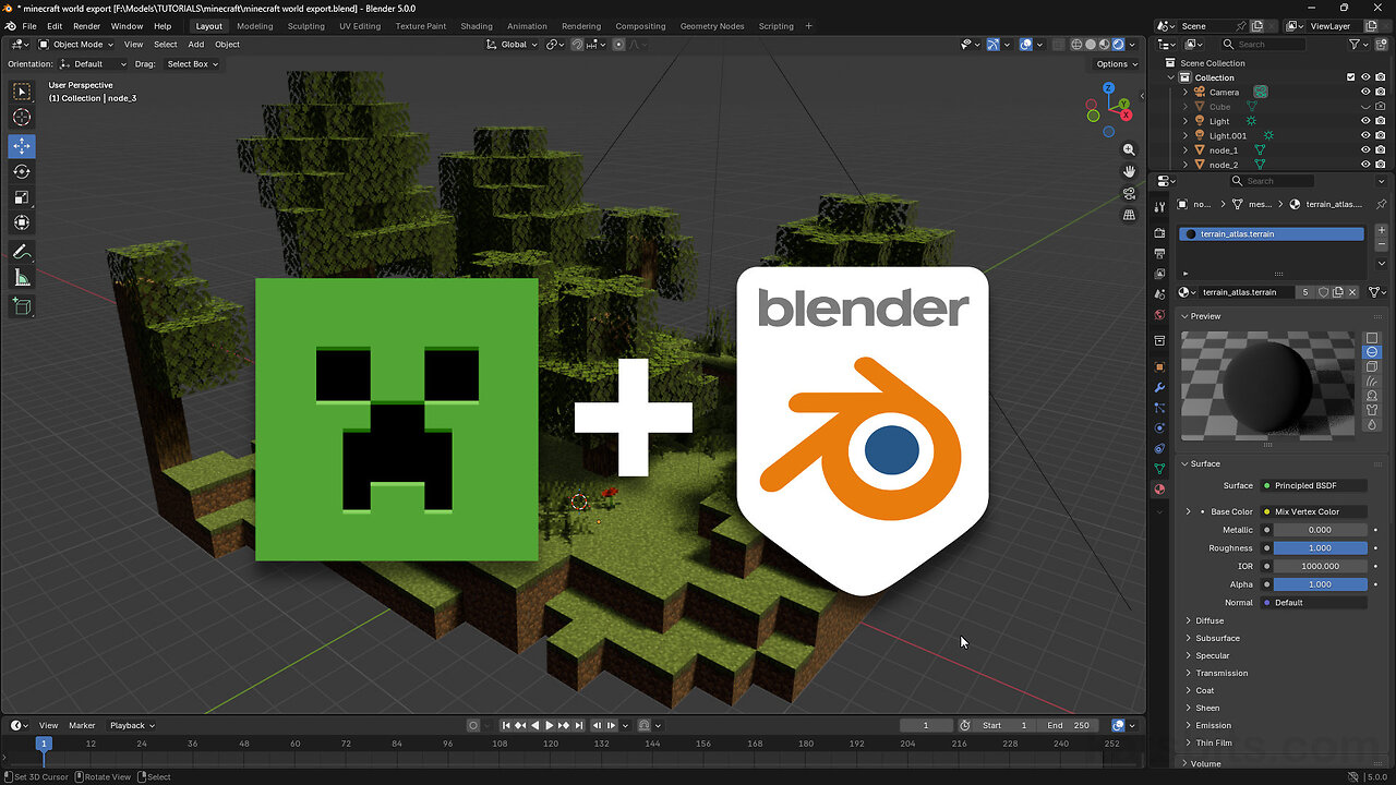 Import Minecraft Worlds/Blocks into Blender 3D