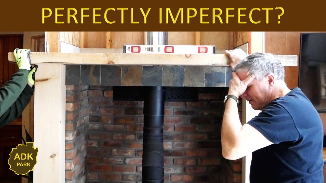 Rough Sawn MANTLE on POSTS | Life OFF-GRID in the ADIRONDACKS