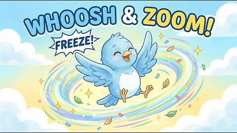 Breezy Blue’s Whoosh & Zoom! 🌀🐦 Freeze Dance Song for Kids | Toon-Up Tuesday | PopSoar