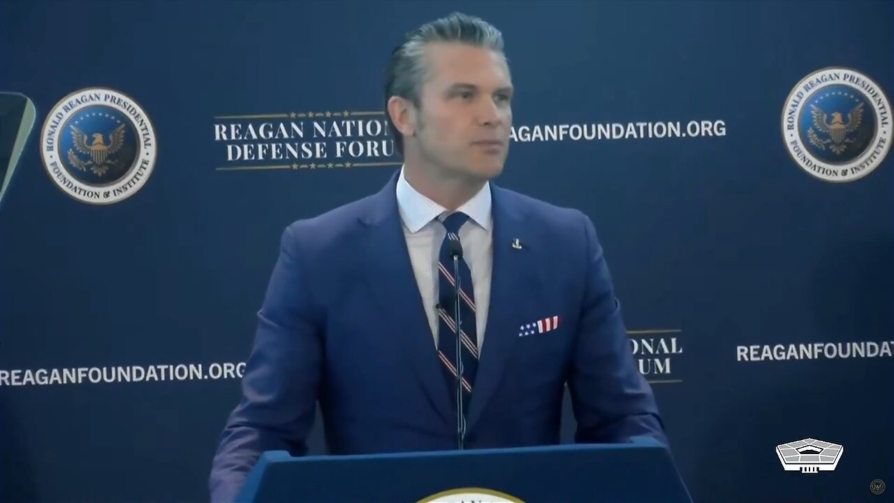 Sec Pete Hegseth delivers keynote address at the Reagan National Defense Forum