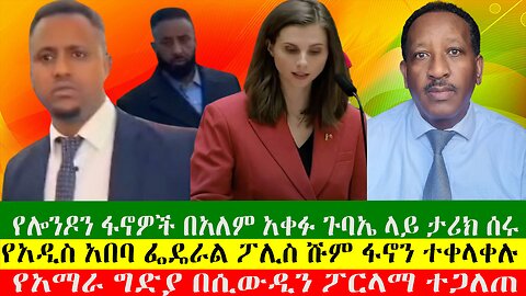 የሎንዶን ፋኖዎች በአለም አቀፉ ጉባኤ ላይ ታሪክ ሰሩ፣ የአዲስ አበባ ፌዴራል ፖሊስ ሹም ፋኖን ተቀላቀሉ፣ የአማራ ግድያ በሲውዲን ፖርላማ ተጋለጠ፣