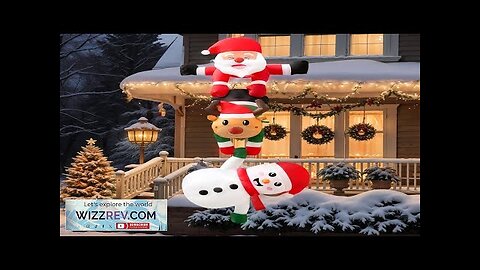 OurWarm 8FT Hanging Christmas Inflatables Decorations Christmas Blow Ups Outdoor Climbing Review