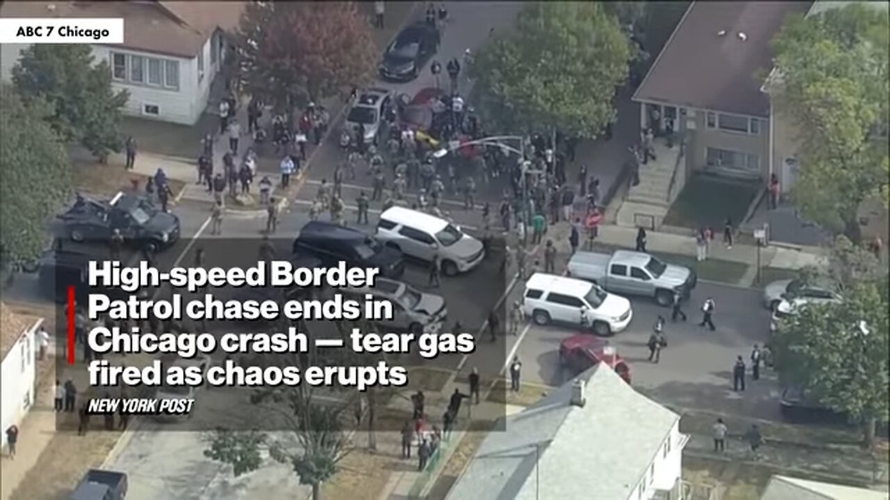 High-Speed Border Patrol Chase Ends in Chicago Crash - Tear Gas Fired as Chaos Erupts