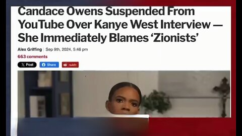 Battling With Zionists' Candace Owens' Kanye Interview LEADS To YouTube Suspension