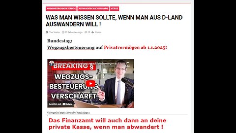 WAS MAN WISSEN SOLLTE, WENN MAN AUS D-LAND AUSWANDERN WILL !