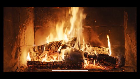 Crackling Fireplace with Flame for TV