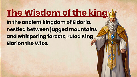 The Stories of the Wise King | The King and His Timeless Legacy | Story Through English