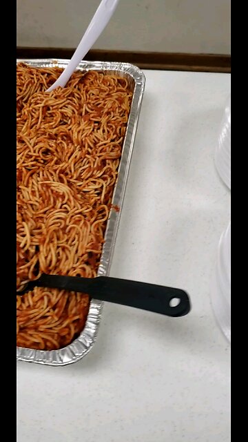 Spaghetti with Bread and Meatballs