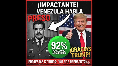 92% de Venezuela agradece a Trump por captura de Maduro.